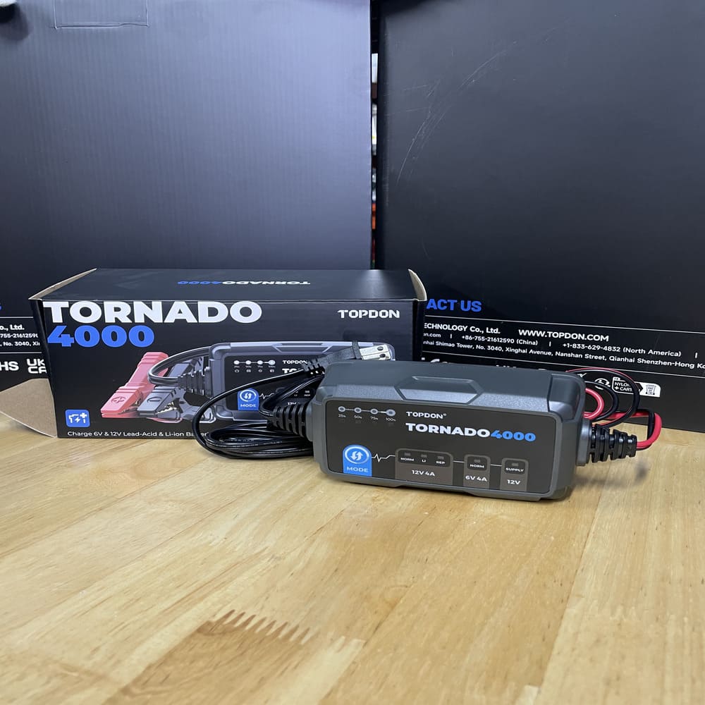 TOPDON T4000C – Sạc ắc quy thông minh 4A, chống nước IP65 5 TOPDON T4000C – Sạc ắc quy thông minh 4A, chống nước IP65 - Ảnh 5