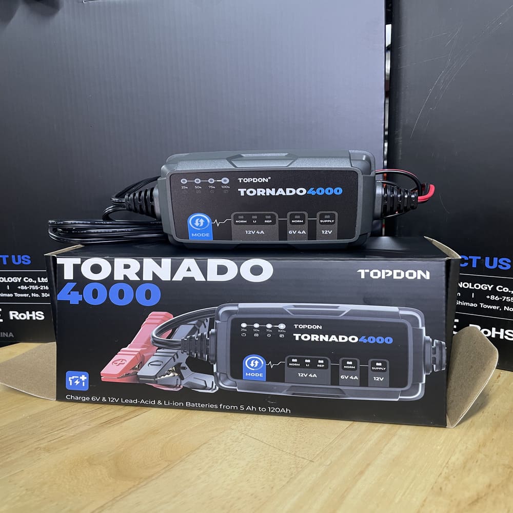 TOPDON T4000C – Sạc ắc quy thông minh 4A, chống nước IP65 2 TOPDON T4000C – Sạc ắc quy thông minh 4A, chống nước IP65 - Ảnh 2