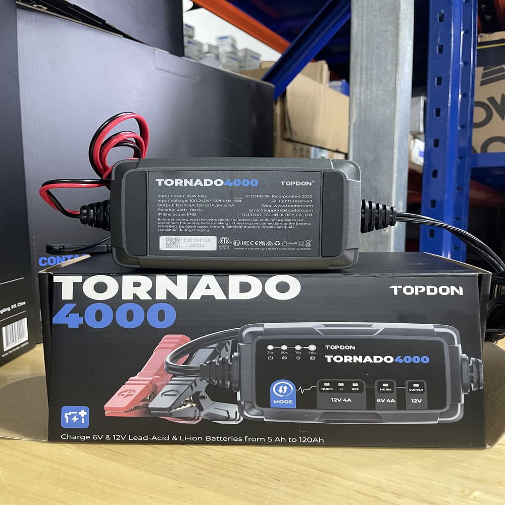 TOPDON T4000C – Sạc ắc quy thông minh 4A, chống nước IP65 3 TOPDON T4000C – Sạc ắc quy thông minh 4A, chống nước IP65 - Ảnh 3