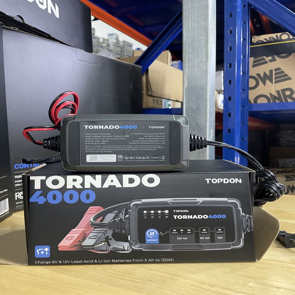 TOPDON T4000C – Sạc ắc quy thông minh 4A, chống nước IP65 4 TOPDON T4000C – Sạc ắc quy thông minh 4A, chống nước IP65 - Ảnh 4